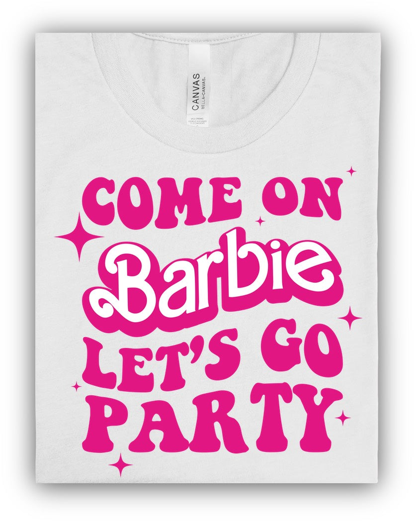 Barbie Party DTF Transfer